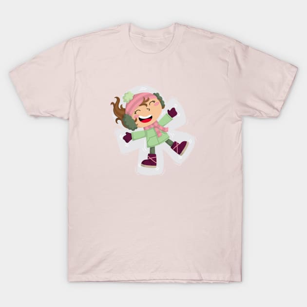 Snow angel girl T-Shirt by JoanaJuheLaju1